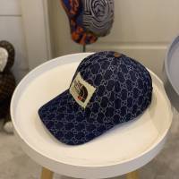 Gucci北面聯名款帽子 古馳水洗牛仔棒球帽鴨舌帽  mm1660