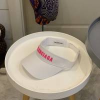Balenciaga新品女士帽子 巴黎世家新款彩色純棉立體logo空頂帽遮陽帽  mm1664