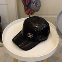 Gucci男女同款帽子 古馳亮片棒球帽鴨舌帽  mm1674