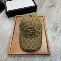 Gucci爆款男士帽子 古馳帆布印花棒球帽鴨舌帽  mm1750