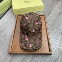 Coach男女同款帽子 蔻馳經典小碎花印花棒球帽鴨舌帽  mm1758