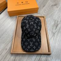 LV男女同款帽子 路易威登水洗牛仔印花棒球帽鴨舌帽  mm1763