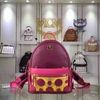 MCM女包 原單 經典款 MCM子母包 前面袋子可拆卸 Cosmo圖案 MCM女雙肩背包  mdmc1018