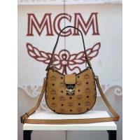 MCM女包 原單 6245 Patricia水餃包 Visetos塗層帆布 MCM單肩包 時尚風格斜挎女包  mdmc1080