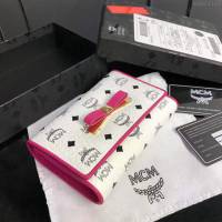 MCM錢包 8076 原單新款爆款 MCM蝴蝶結 三折中長款女錢包  mdmc1108