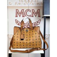 MCM女包 原單 6296 19新款托特包 經典印花接拼色 MCM女單肩包 MCM女手拎包 MCM斜挎女包  mdmc1293