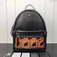 MCM雙肩包 原單 5722 新版子母包 前面袋子可拆卸 搭配長肩帶 兩用款 菱形釘 MCM女背包  mdmc1315