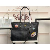 MCM女包 原單 6268貼標 2018款 MCM母子購物袋 3D貼花裝飾 配備可拆卸內部袋 MCM女手提袋 MCM肩背包  mdmc1351