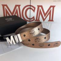 MCM皮帶 原單 MCMClaus雙面腰帶 M字搭扣 mcm女腰帶   mdmc1369