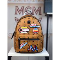 MCM雙肩背包 原單 5816 Victory Patch Stark雙肩包 標誌性Visetos塗層帆布 貼花裝飾 MCM女背包  mdmc1454