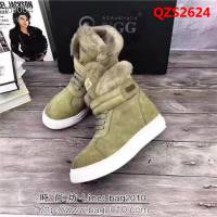 UGG 2018澳洲本土AXA 蝸牛外牛皮+澳洲羊毛雪地靴軍綠色 QZS2624