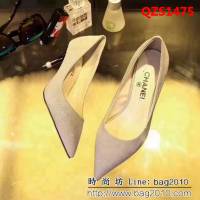 CHANEL香奈兒 18S早春新款 968進口亮片 時尚 高跟單皮鞋 QZS1475