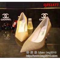 CHANEL香奈兒 18S早春新款 968進口亮片 時尚 高跟單皮鞋 QZS1477