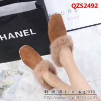 CHANEL香奈兒 2018全新冬款 冬款皮草味道 毛毛鞋 QZS2492