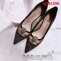 DIOR迪奧 Christian Dior網紗嘴唇 水鑽圓球 高跟鞋 QZS1350