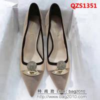 DIOR迪奧 Christian Dior網紗嘴唇 水鑽圓球 高跟鞋 QZS1351