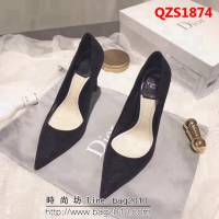 DIOR迪奧 馬蹄跟原版鞋 格利特材質 高跟鞋 QZS1874