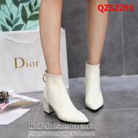 DIOR迪奧 經典 簡約時尚 鄒漆皮女短靴 QZS2293