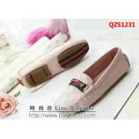 GUCCI古馳 頭層牛皮 時尚舒適 女士單皮鞋 QZS1231