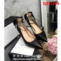 GUCCI古馳 18早春系列 代購品質 RMB古典美學皮革蝴蝶結 中跟單鞋 QZS1396