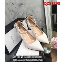 GUCCI古馳 18早春系列 代購品質 RMB古典美學皮革蝴蝶結 中跟單鞋 QZS1398