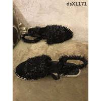 CHANEL香奈兒 2019早春新款 雙C拼色 後吊帶漁夫鞋 女鞋  dsX1171
