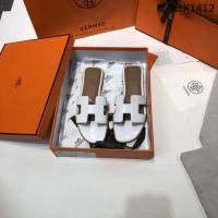 HERMES愛馬仕 頂級品質 2018漆皮系列 貴婦拖鞋 休閒百搭款 真皮底女拖鞋  dsX1412