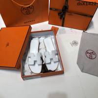 HERMES愛馬仕 頂級品質 2018手掌紋系列 貴婦拖鞋 休閒百搭款 真皮底女拖鞋  dsX1422