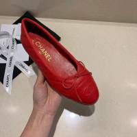Chanel女鞋 香奈兒頂級芭蕾舞鞋 Chanel羊皮舒適平底鞋  naq1064