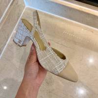 Chanel女鞋 香奈兒時尚經典涼鞋 Chanel中跟涼鞋  naq1084