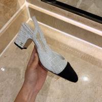 Chanel女鞋 香奈兒時尚經典涼鞋 Chanel中跟涼鞋  naq1088