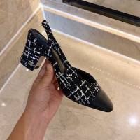 Chanel女鞋 香奈兒時尚經典涼鞋 Chanel中跟涼鞋  naq1090