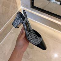Chanel女鞋 香奈兒時尚經典涼鞋 Chanel中跟涼鞋  naq1093