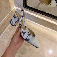 Chanel女鞋 香奈兒時尚經典涼鞋 Chanel中跟涼鞋  naq1098