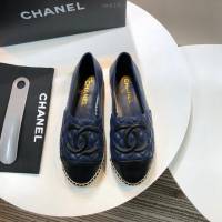 Chanel女鞋 香奈兒頂級版本漁夫鞋 蘭皮黑皮標  naq1105
