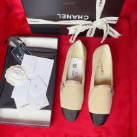 Chanel女鞋 香奈兒20春夏新款 頂級高端品質 Chanel淑女小羊皮皮鞋  naq1255