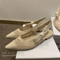 DIOR女鞋 迪奧2021專櫃新款J’ADIOR織帶鏤空尖頭涼鞋 Dior網狀露跟涼鞋  naq1521