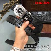 古馳CUCCI 古馳 純手工美洲鱷魚無拼接骨皮 時尚潮流鱷魚骨皮手抓包 高端男士出門必備套裝 GHG1829