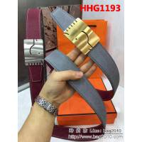 愛馬仕HERMES 純手工雙面荔枝紋 專櫃奢華精品高端男士皮帶 HHG1193