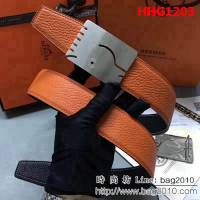 愛馬仕HERMES 純手工雙面荔枝紋 奢華精品高端男士皮帶 HHG1203