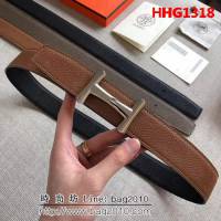 愛馬仕HERMES 新款Hermes寬版 官網同步 雙面可用 高端男士皮帶 HHG1318