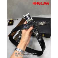 愛馬仕HERMES 真鱷魚肚皮不拼接皮帶 高端男士皮帶 HHG1366