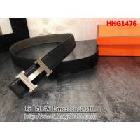 愛馬仕HERMES 雙面原版進口牛皮 拋光雕刻logo 雙面可用 高端男士皮帶 HHG1476