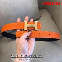 愛馬仕HERMES 原單正品 雙面原版皮 精品鋼扣高端男士皮帶 HHG1483