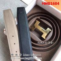 愛馬仕HERMES REVERSIBLE LEATHER 雙面可用高端男士皮帶 HHG1684