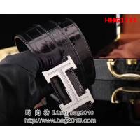 愛馬仕HERMES 私人訂制 鱷魚進口肚皮整條無接 高端男士皮帶 HHG1733