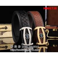 愛馬仕HERMES 馬來西亞叢林蟒蛇皮鱗片均勻整齊無拼接高端男士皮帶 HHG1738