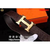 愛馬仕HERMES 鴕鳥寸5系列進口鴕鳥腹皮 全新工藝 純手工 高端男士皮帶 HHG1805