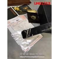 路易威登LV 2018款真鱷魚肚皮不拼接皮帶 男士皮帶 LHG1313