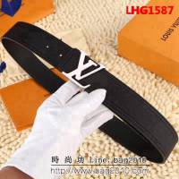 路易威登LV 新版Utah皮革 LV Initiales搭扣 男士皮帶 LHG1587